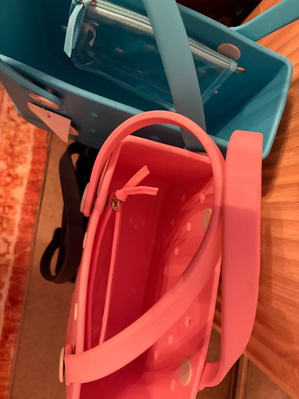 Bogg Bag Bitty Bundle 3-Piece Set Pink Navy Light Blue